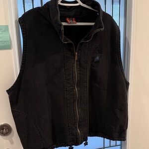 Vintage Dagoli Black Zip-Up Vest